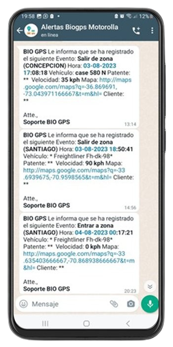 Alertas WhatsApp BioGPS